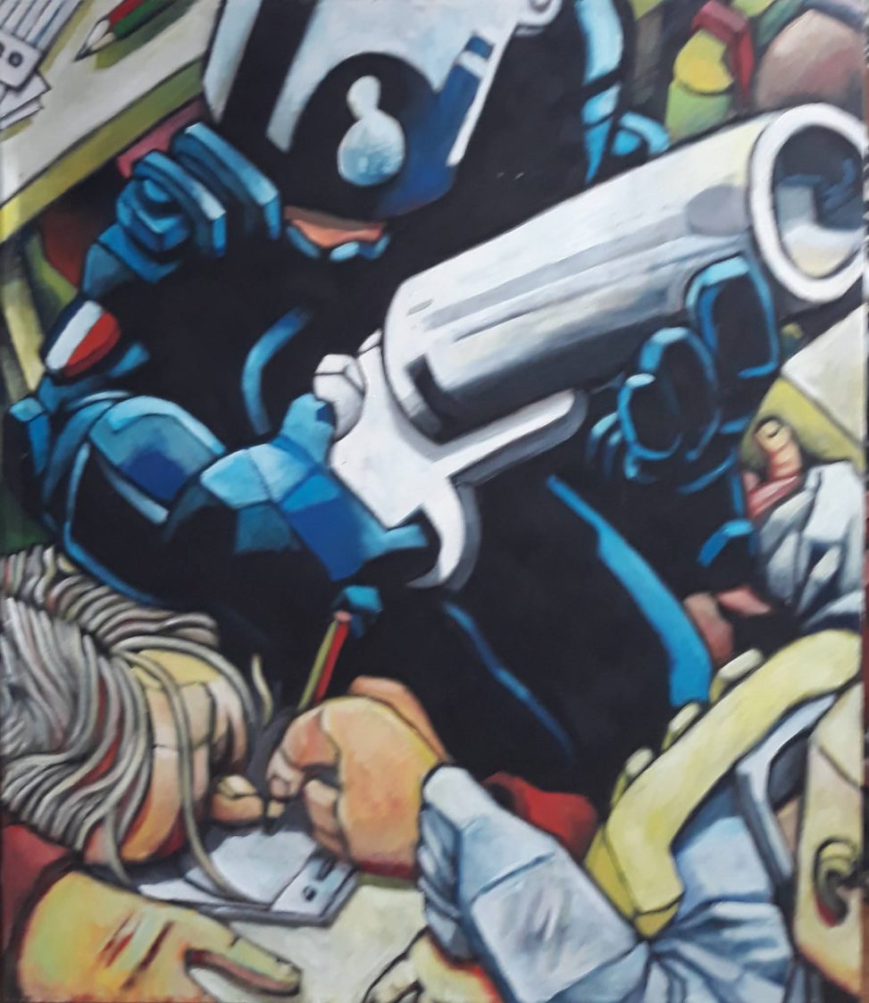 Bac protégé par la police