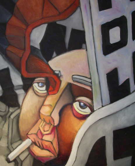 Manifestant libertaire lors d'un premier Mai pluvieux