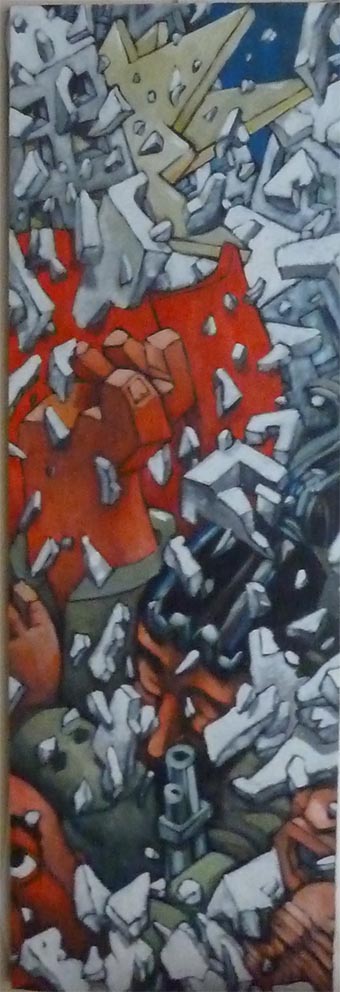 Ville syrienne sous une pluie